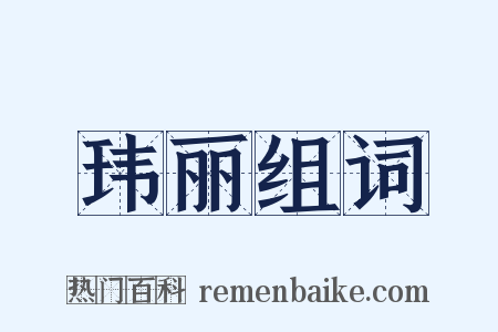 玮丽组词是什么意思的图片